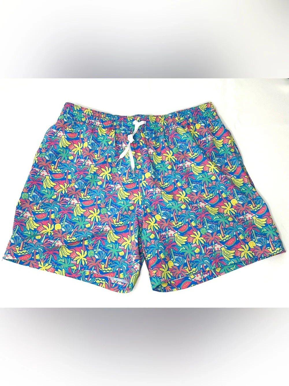 Chubbies Men’s Stretch Swim Trunks Banana Palm Tree Pattern Size XL